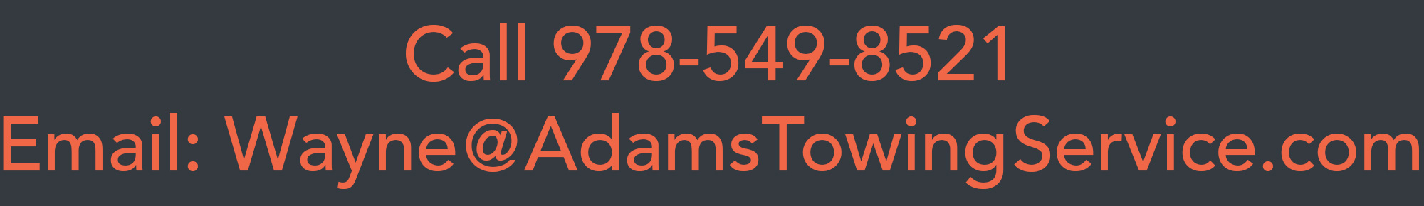Email Adams Towing